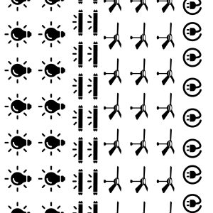 Masjid 3D Switch Board Stickers – Fan & Light Button Labels