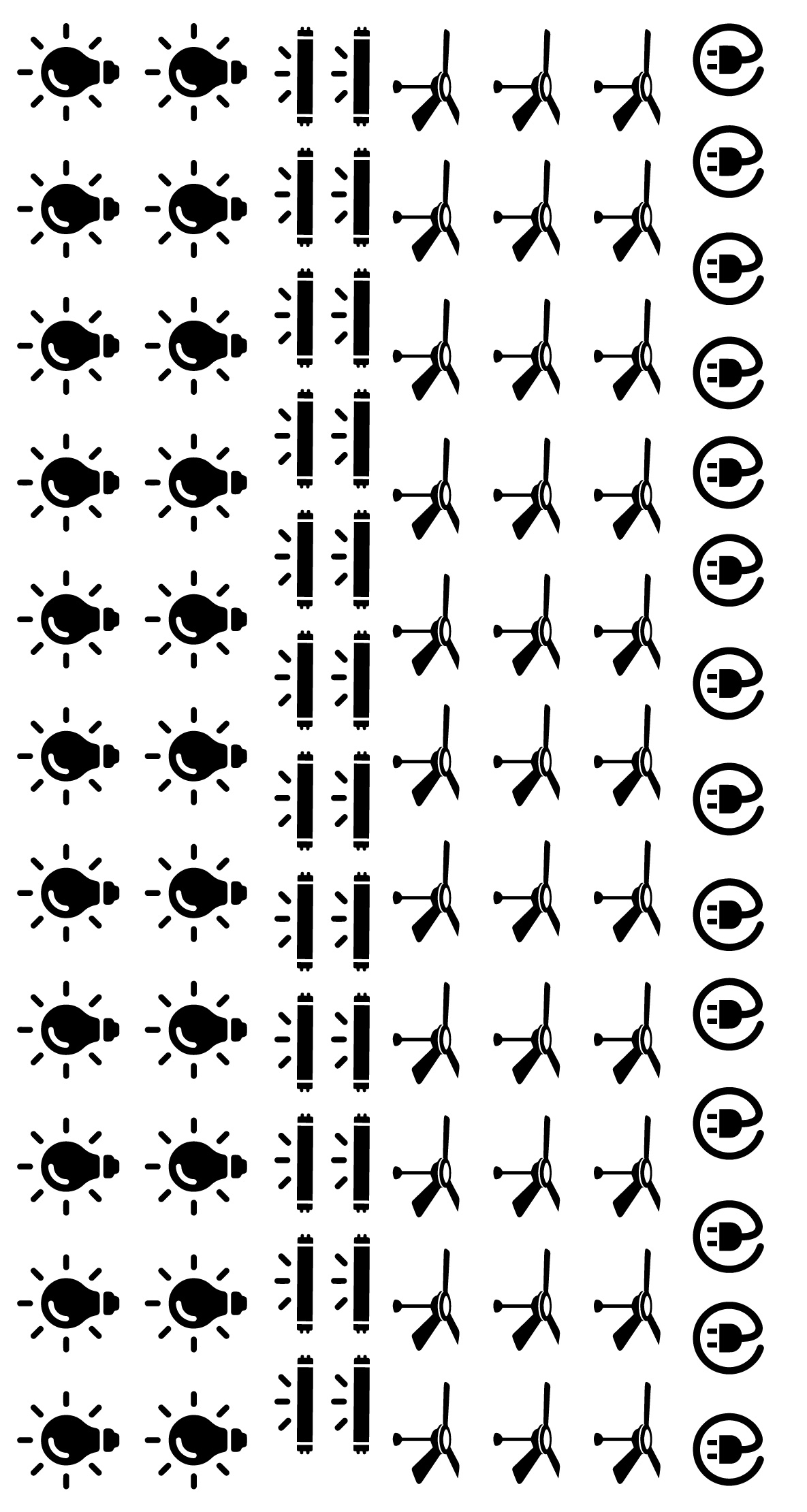 Masjid 3D Switch Board Stickers – Fan & Light Button Labels