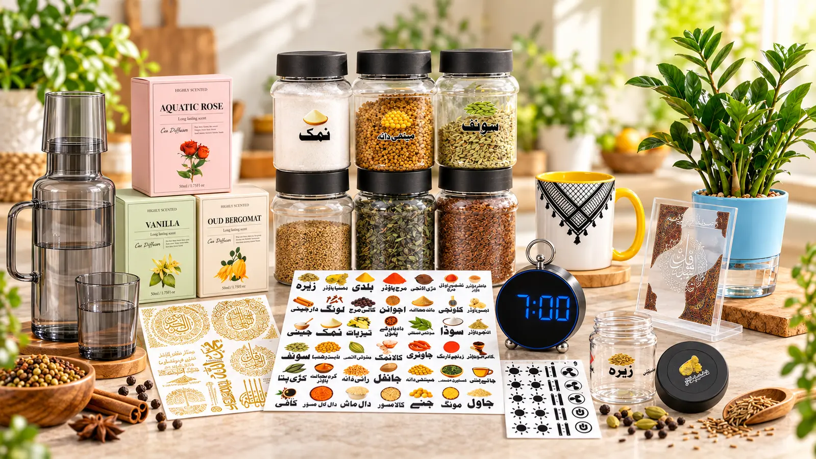 Samaan Finds kitchen, home decor, fragrance, bottle, sticker, gadget and plant products